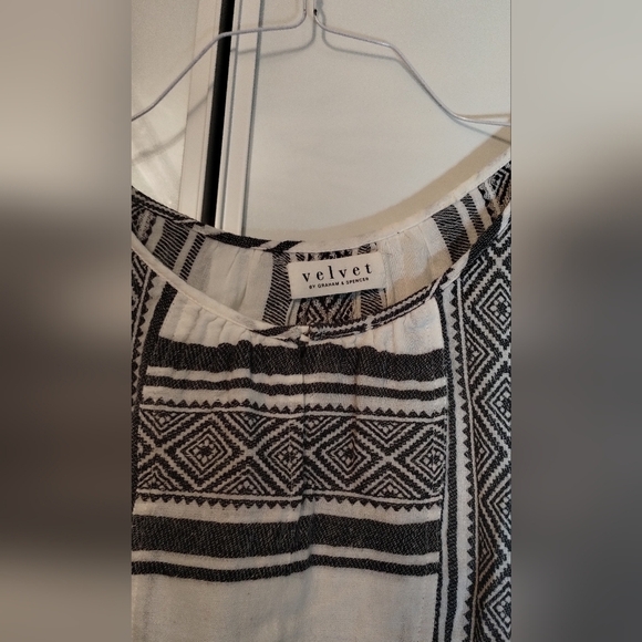 Anthropologie Black and White Patterned Dress - Picture 3 of 5